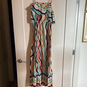 Colorful Striped Maxi Dress